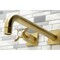 Kingston Brass KS6057BEX Wall Mount Tub Faucet, Brushed Brass KS6057BEX - alternate 2